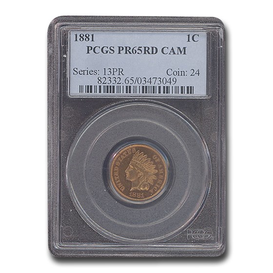 1881 Indian Head Cent PR-65 Cameo PCGS (Red) 1881 Indian Head Cent PR-65 Cameo PCGS (Red)